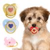 1 Sparkling Diamond-Shaped Silicone Pet Chew Toy with Dust Cover, Heart Pattern, Anxiety Relief for Dogs, Safe & Reliable, Suitable for All Breeds