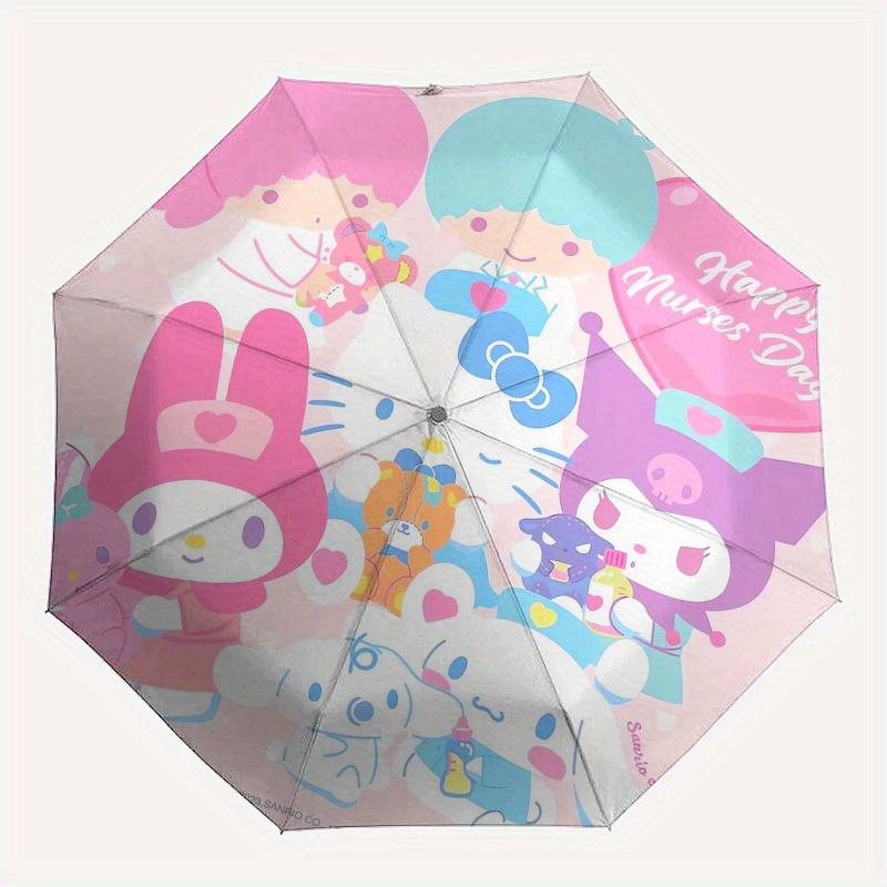 1pc Nurses Day Sanrio Characters Umbrella with Plastic Handle,Suitable for All Seasons Home Travel Outdoor UmbrellaSanlio283