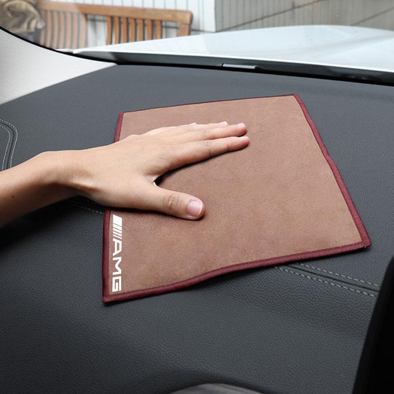AAVO1 Microfiber Towel Car Cleaning Tool Accessories For Mercedes Benz AMG W203 W205 W206 W211 W220 W212 W201 W210 W108 W168 GLC GLE