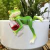 Besoffener Frosch Pflanzgefäß Halter, Lustige Mini Frosch Blumentopf Statue, Harz Frosch Blumentopf Dekoration (1 Stück)