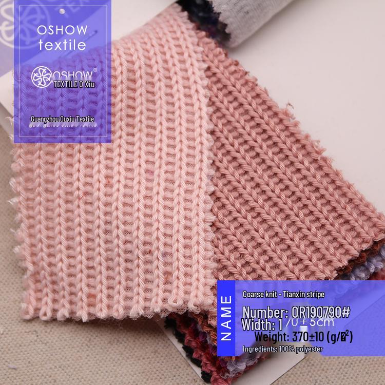 370g Double-Sided Ribbed Knit Fabric Dress for Home Wear