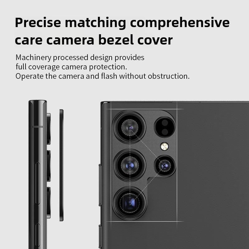 KALEBOL KLB-LPC005 For Samsung Galaxy S25 Ultra Hollow Lens Protector Aluminum Alloy Phone Camera Bezel Cover