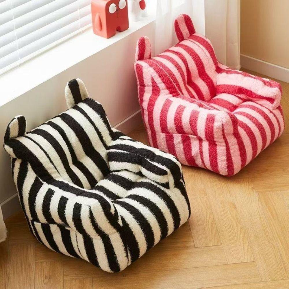 Comfortable Ergonomic Lazy Sofa Soft Fabric Kids Sofa Chair Children's Bear Sofa Bedroom