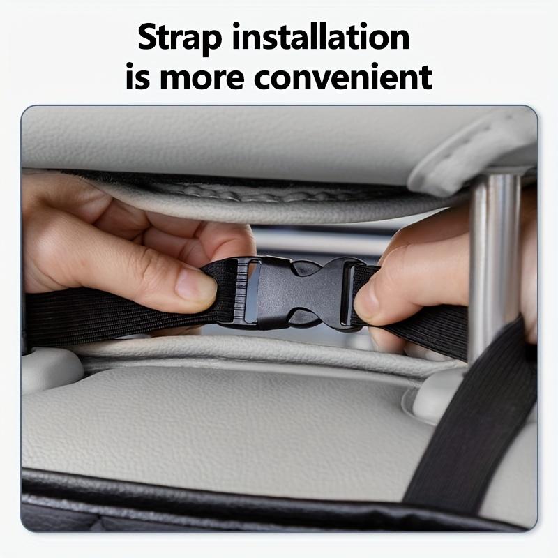 Fit PU Leather Car Trunk Organizer - Double-Layer Storage Bag with Large Capacity, Diamond-Patterned Design for Rear Seat & Vehicle Interior