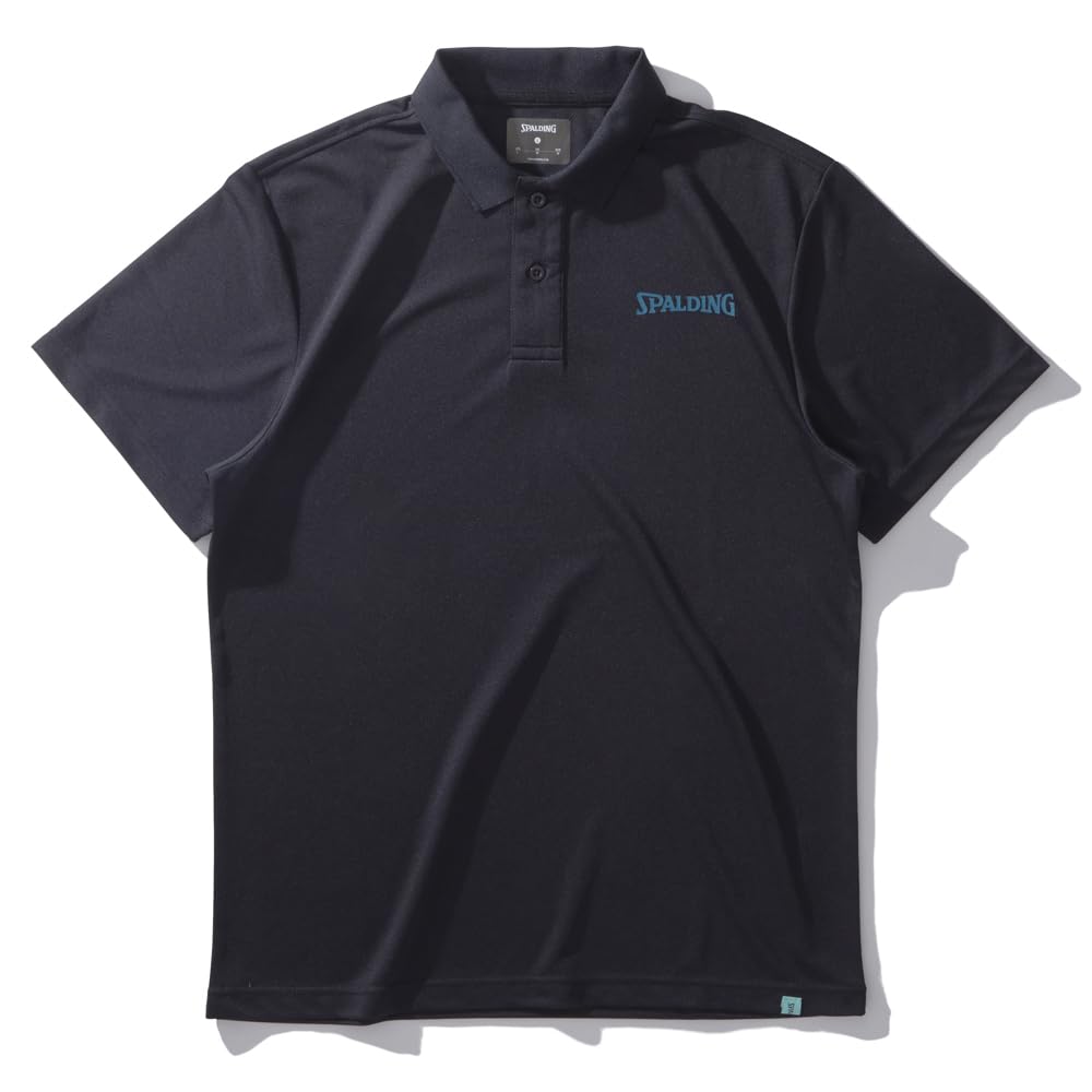 

Spalding Wordmark Polo Shirt, Black with Spikes, XXL, SMT24118
