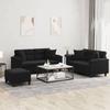 VidaXL Sofa Set with Cushions 3 Pcs, Sofas with Armrests and Backrest, Furniture Set with Footrest 3202335