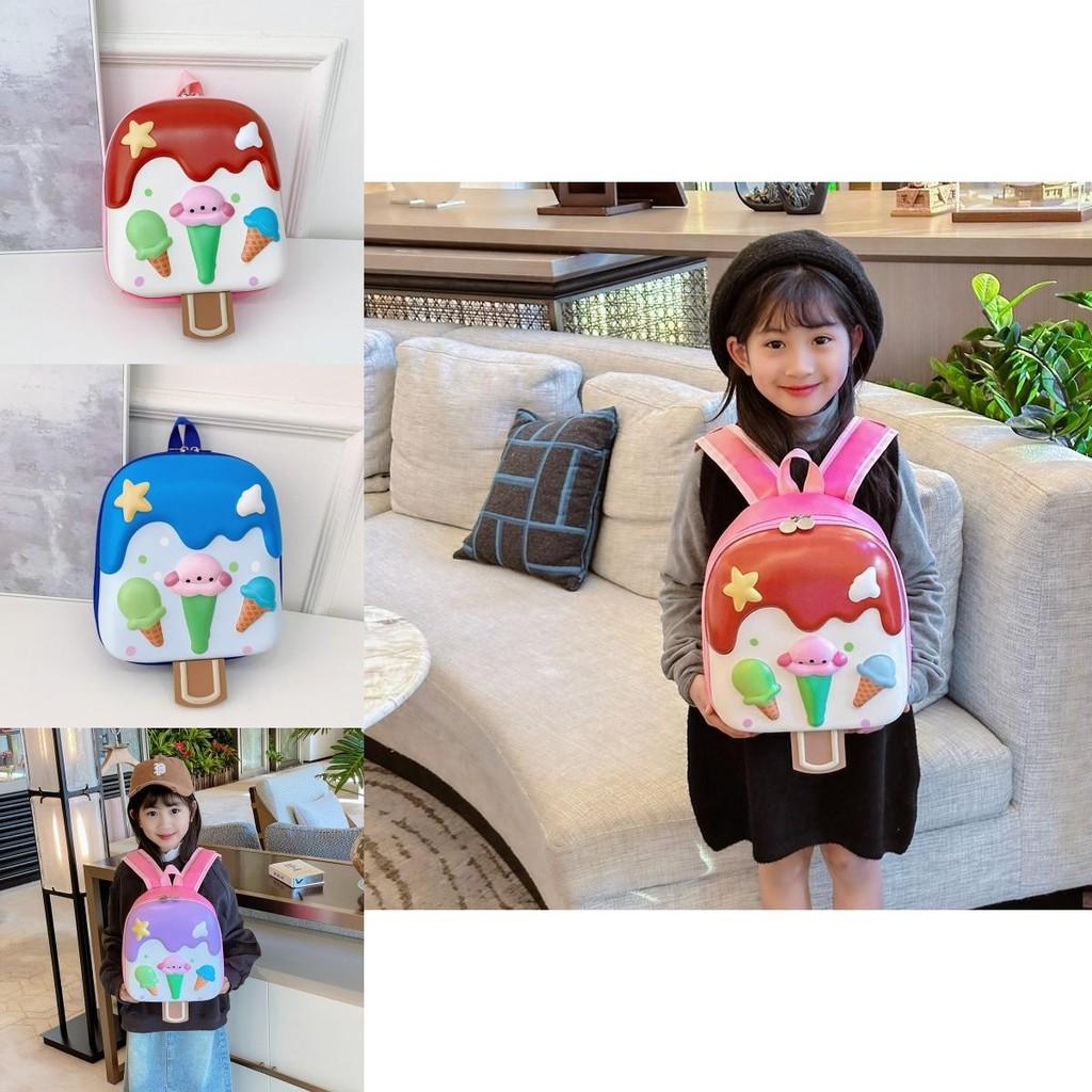 Childrens Cartoon Ice Cream Backpack With Oxford Fabric For Preschool Kids