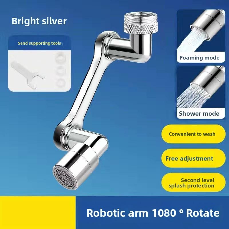 Washbasin Faucet, Mechanical Arm, Universal Bubble Maker, Anti-splash Nozzle, Water Dispenser, Extension and Lengthening Water-saving Device