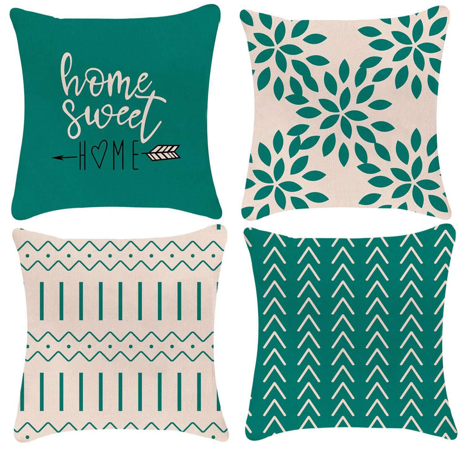 

Modern Sofa Bay Window Cushion Cover Outdoor Linen Fabric Cushion Set 45 * 45Cm (set of 4 pillowcases)