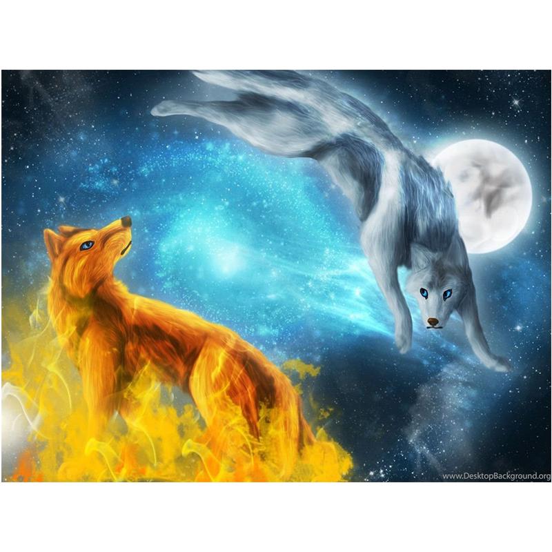 

Волк DIY 5D Алмазная картина Полный круглый дрель Горный хрусталь Вышивка Крестом