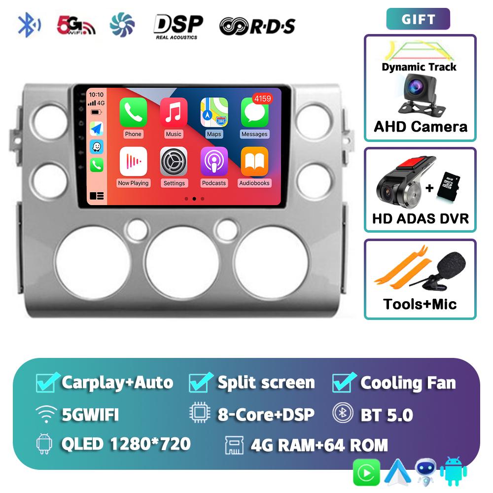 Android14 Car Radio For Toyota FJ Cruiser J15 2006 2007 2008 2009 2010 -2020 Smart Touch Screen Multimedia Player GPS Navigation