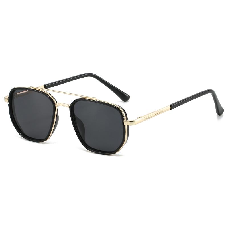 H6002 1pc PC Full-Rim Squared Frame for Women Korean Style Driving Europe and America Trend Retro Sunglasses