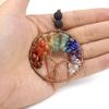 Natural Stone Crystal, Aromatherapy Volcanic Stone Pure Hand-Wound Gravel Tree Root Life Tree Necklace N14