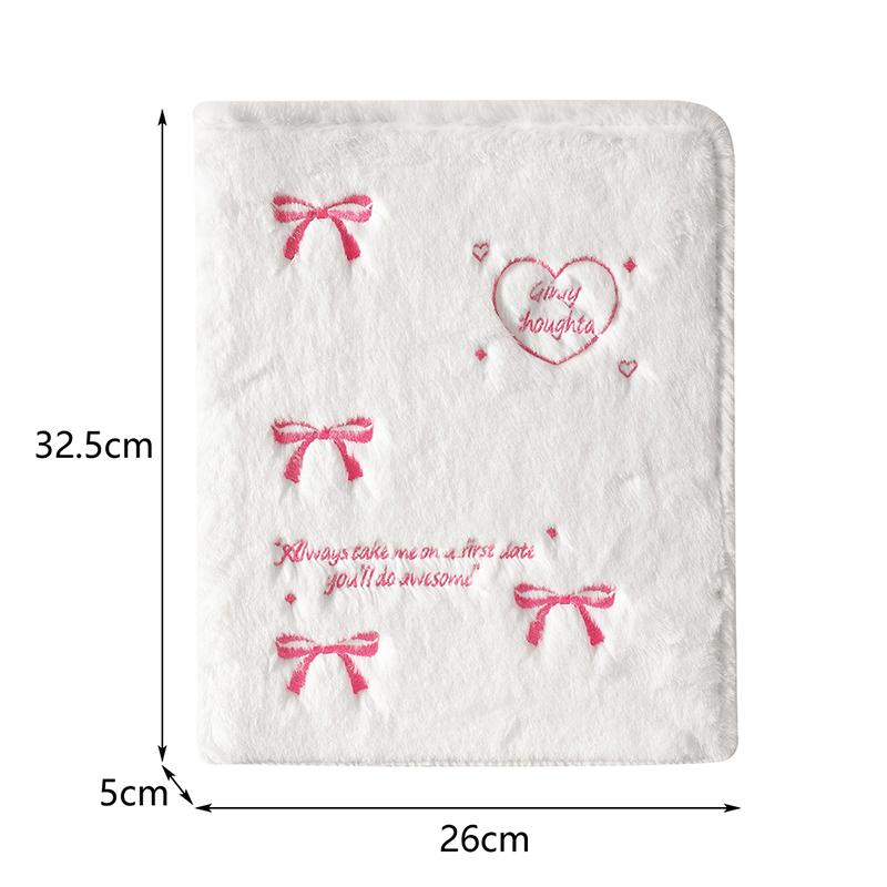 A4/A5 3 Inch Small Card Storage Bowknot Plush Photo Album Binder Photocard Collection Books Loose-Leaf Photocard Holder