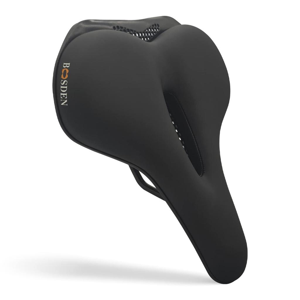 BOOSDEN Bicycle Saddle No pain in the Super High For assisted bicycles - buttocks, thick, Soft, Replacement, versatility, Unisex, Waterproof,