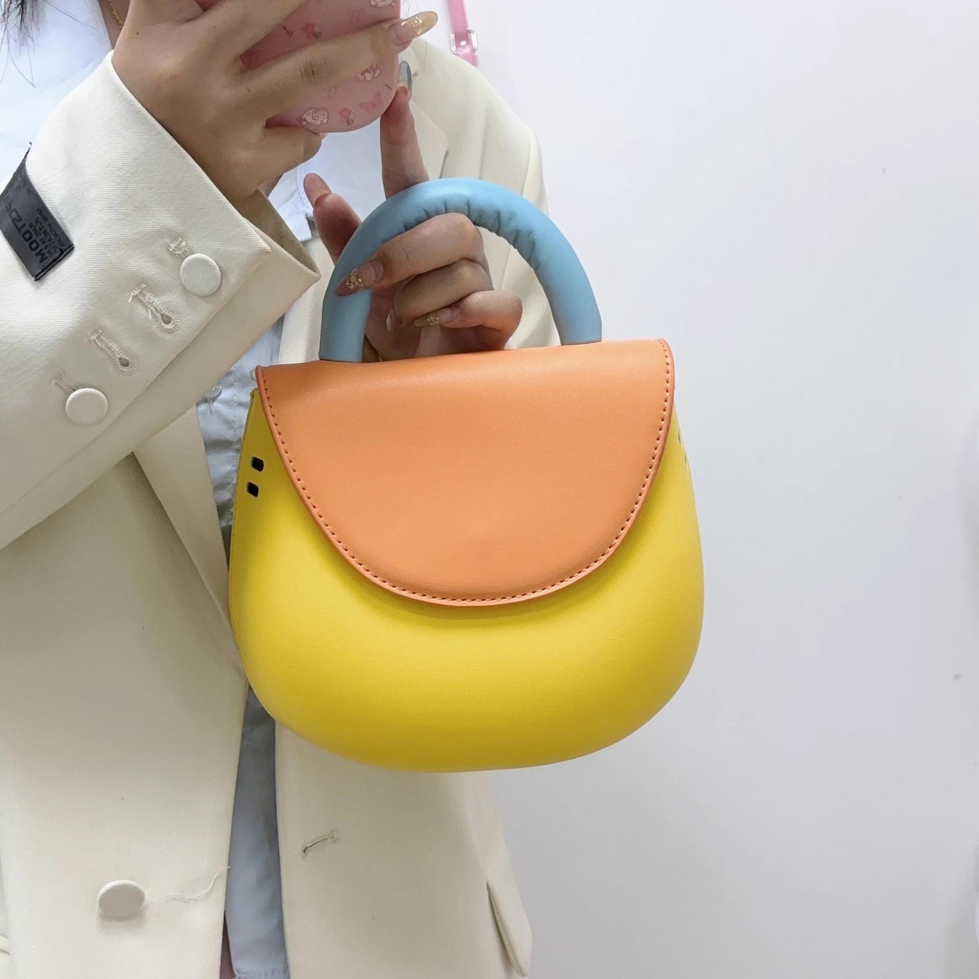 

Женская вместительная водонепроницаемая сумка кроссбоди через плечо, женская легкая спортивная сумка-сатчел из ЭВА, устойчивая к царапинам, 4 модных цвета жёлтый