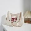 New Women's Bag Versatile Large-capacity Canvas Bag Fashion Trend Shoulder Messenger Bag Letter Embroidery Tote Bag