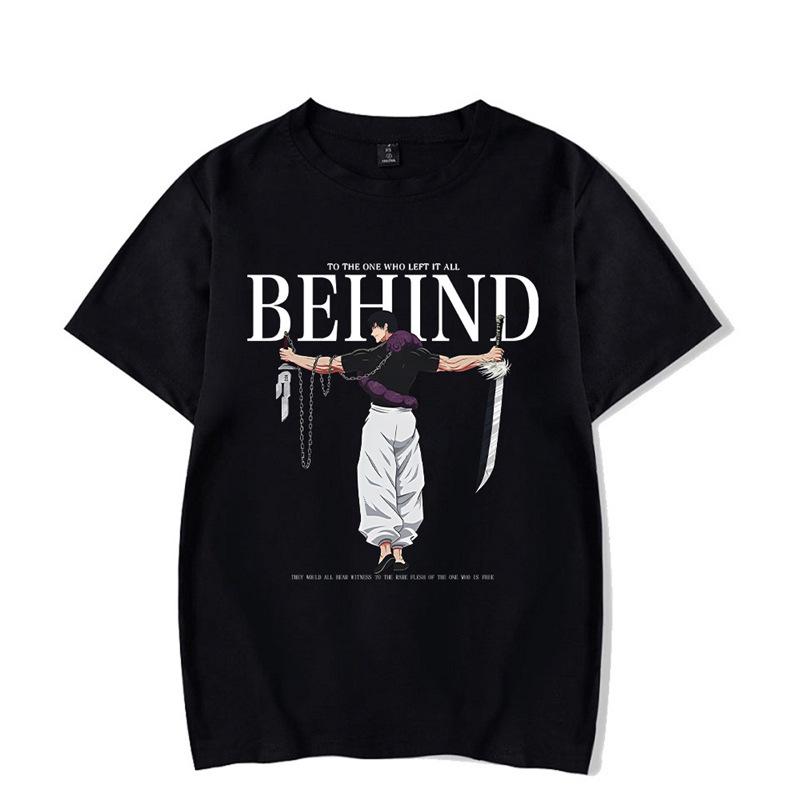 Vintage Washed Anime Print Men’s Harajuku T-Shirt