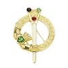 Scottish Thistle Celtic Knot Brooch Pin