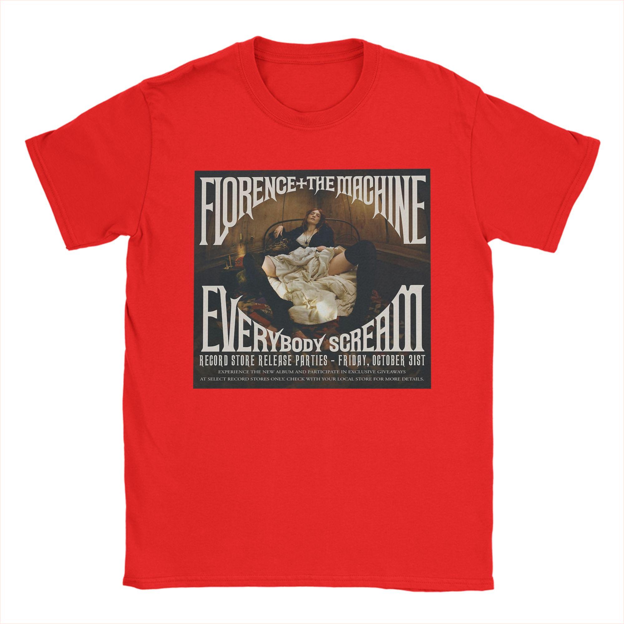 

Florence The Machine Everybody Scream Tour TShirts for Men Awesome Pure Cotton Tees Crew Neck Short Sleeve T Shirt Clothing S