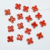 Ceramic Loose Beads Chinese Red Beads Handmade DIY Necklace Loose Beads Accessories