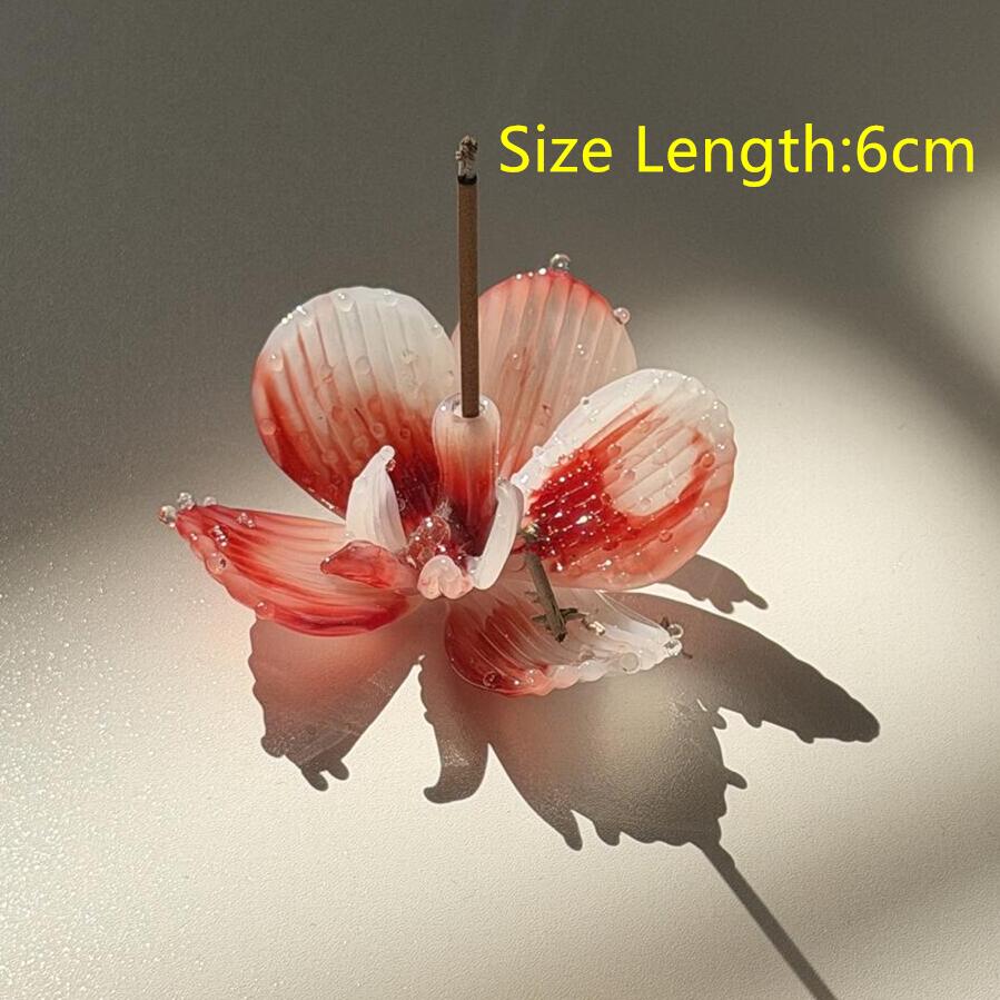 Creative Handmade Art Fragrance Insertion New Year Red Butterfly Orchid Flower Ornament, High Grade Iris Flower Gift