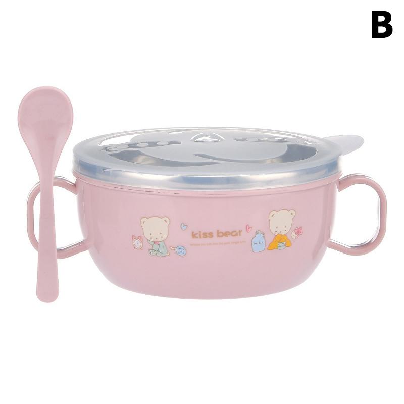 Детская миска из нержавеющей стали Портативный ланч-бокс Микроволновая печь Бенто-боксы с ручкой для детей Школьный контейнер для хранения еды