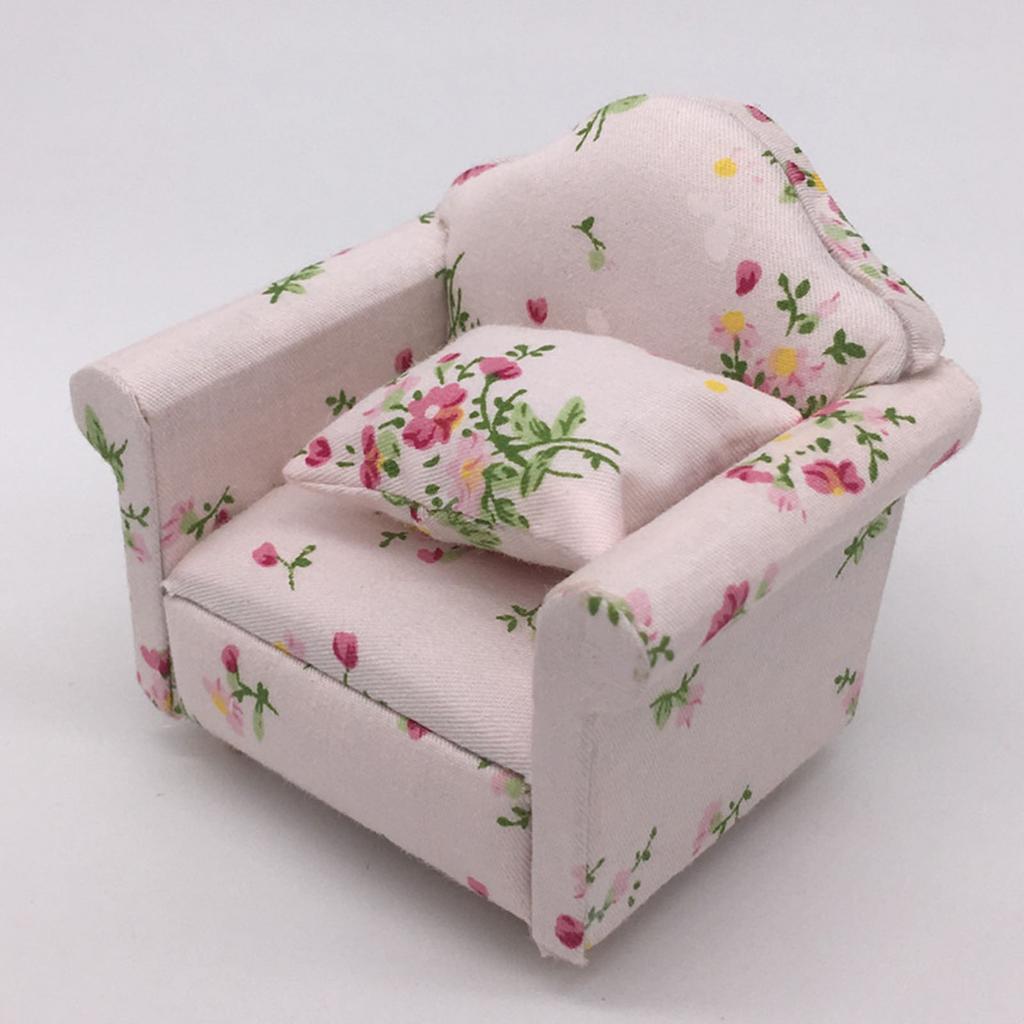 Realistic Sofa Model Figure Mini Armchair Miniature 1/12 Dollhouse Decoration Accessories Scale Furniture Toy Teens Gift