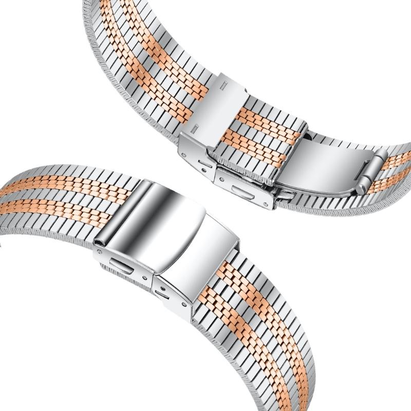 Luxury Five Beads Metal Straps for Watch7 SmartWatch, 47mm Secure Clasps