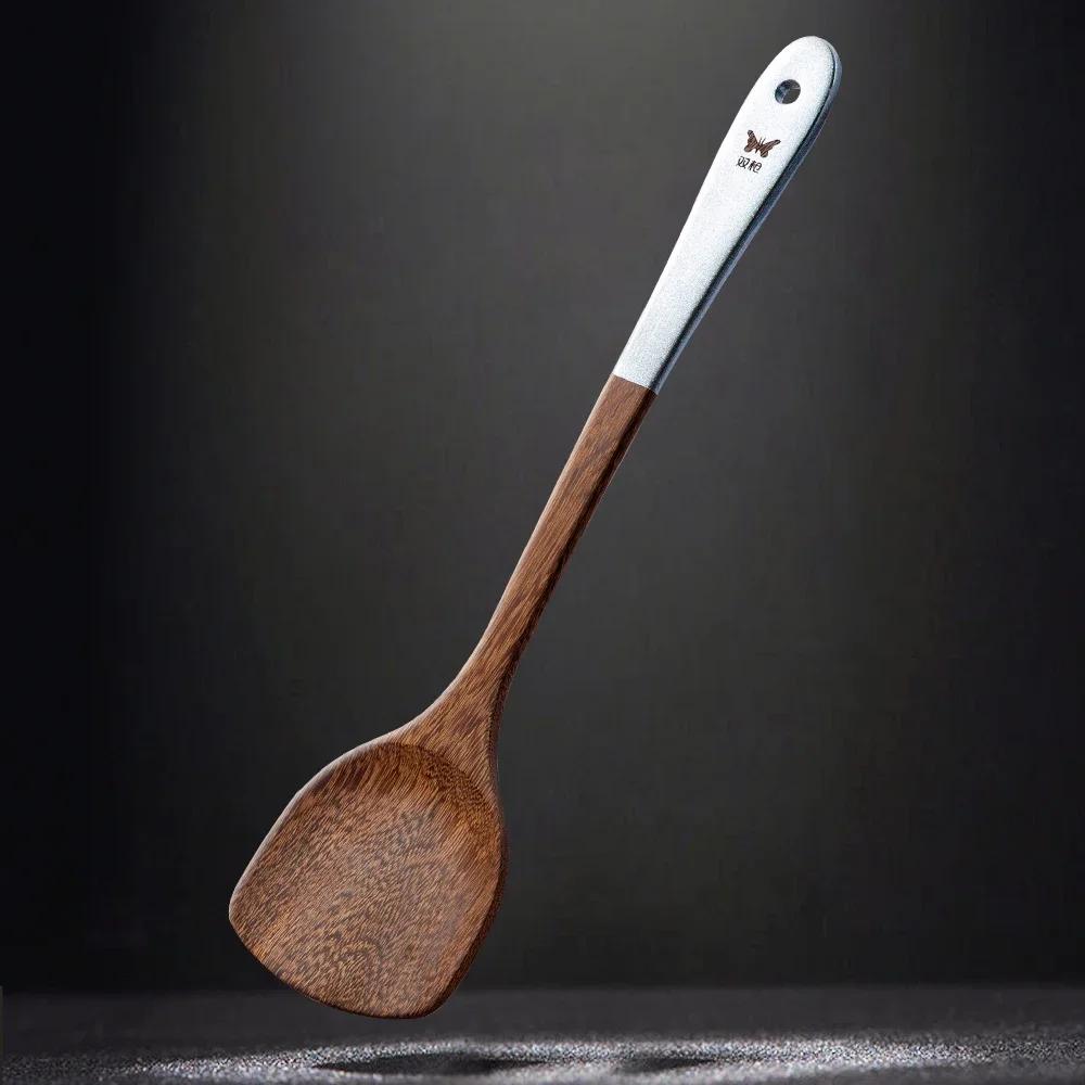 Wooden Spatula Non Stick Pan Special Stir Fry Shovel Wooden Pan Shovel Heat-resistant Wooden Spoon Kitchen Cooking Utensils