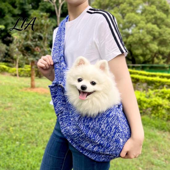 Compact Pet Travel Sling Crossbody Cat Carrier, Portable Hands Free Sling, Snap Closure, for Teddy Carrying Bag with Safety Buckle Small Dogs And Cats