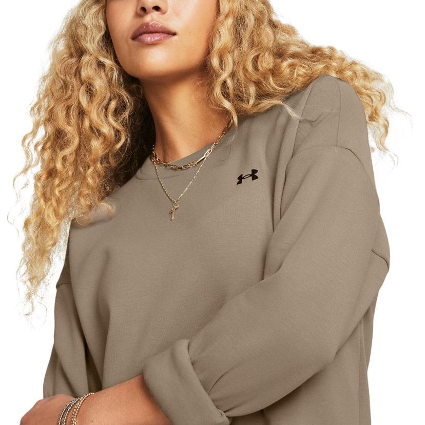 Under Armour Unstoppable Solid Training Loose Fit Crew Neck Long Sleeve Sweatshirt Women Sweatshirt Buffalo Khaki 1379835-203