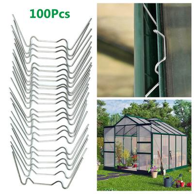 100 stuks W-type kas glas veer draad beglazing overlap clips bevestigingsklemmen