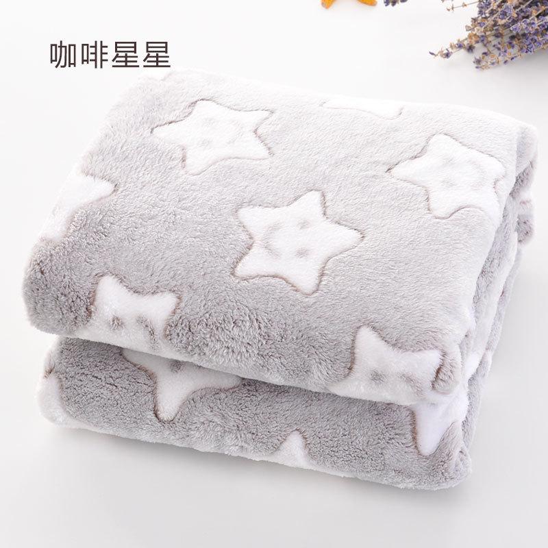 Blanket Flannel Travel Home New Ulzzang Simple Stylish Students Soft Breathable Office-nap Children's Small Blankets Thin Summer