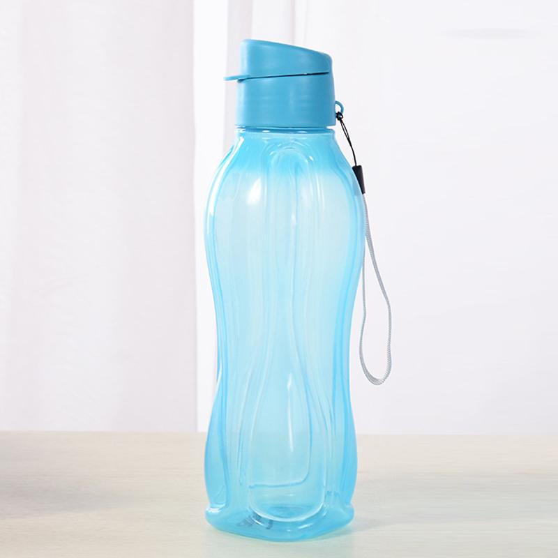 

900/1100 мл Пластиковая бутылка для воды Большой емкости Герметичная С откидной крышкой Бутылка для питья с ручкой-ремнем Легкий дорожный чайник 900ml синий