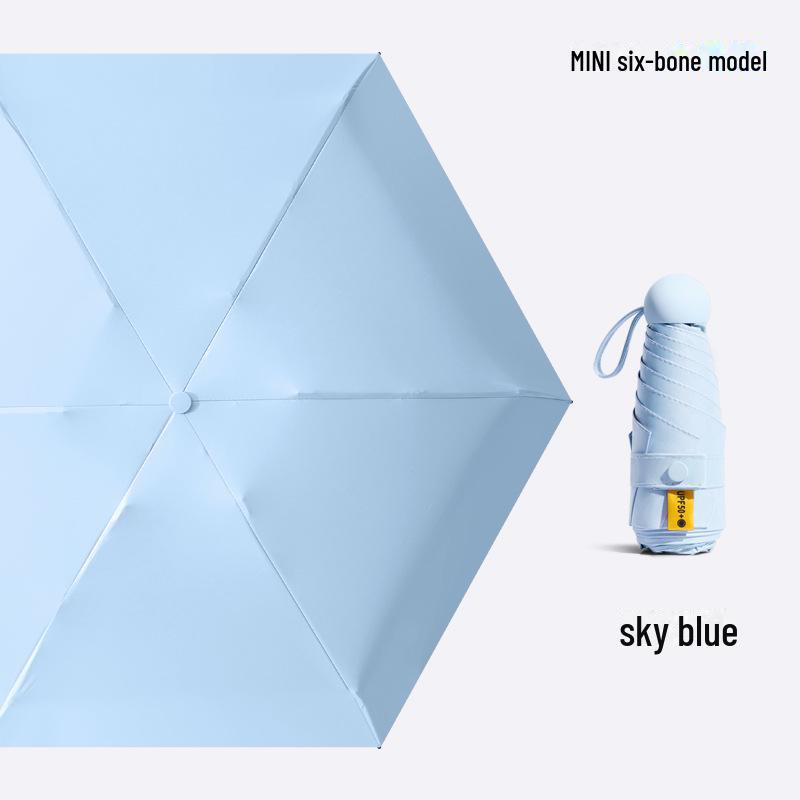 50% Folding Women's Dual-Purpose Mini Portable Pocket Capsule Umbrella - High-Grade Sun Protection