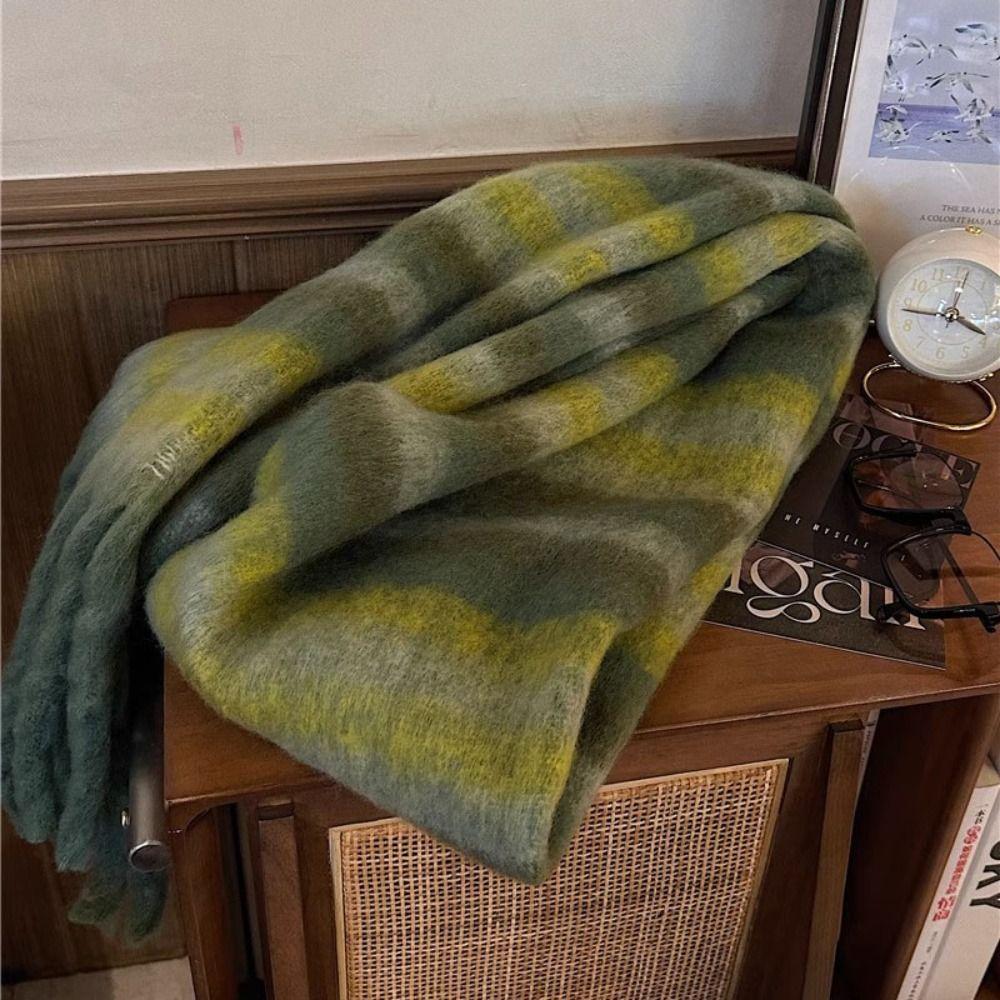 Soft Long Tassel Scarves Warm Thickened Shawl Wrap New Winter Cashmere Scarf Women