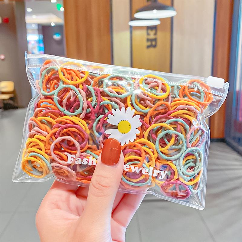 100 Buc/Pungă Elastice de Păr Simple Practice Mici Fete Copii Accesorii Inel Coadă de Cal Bentiță