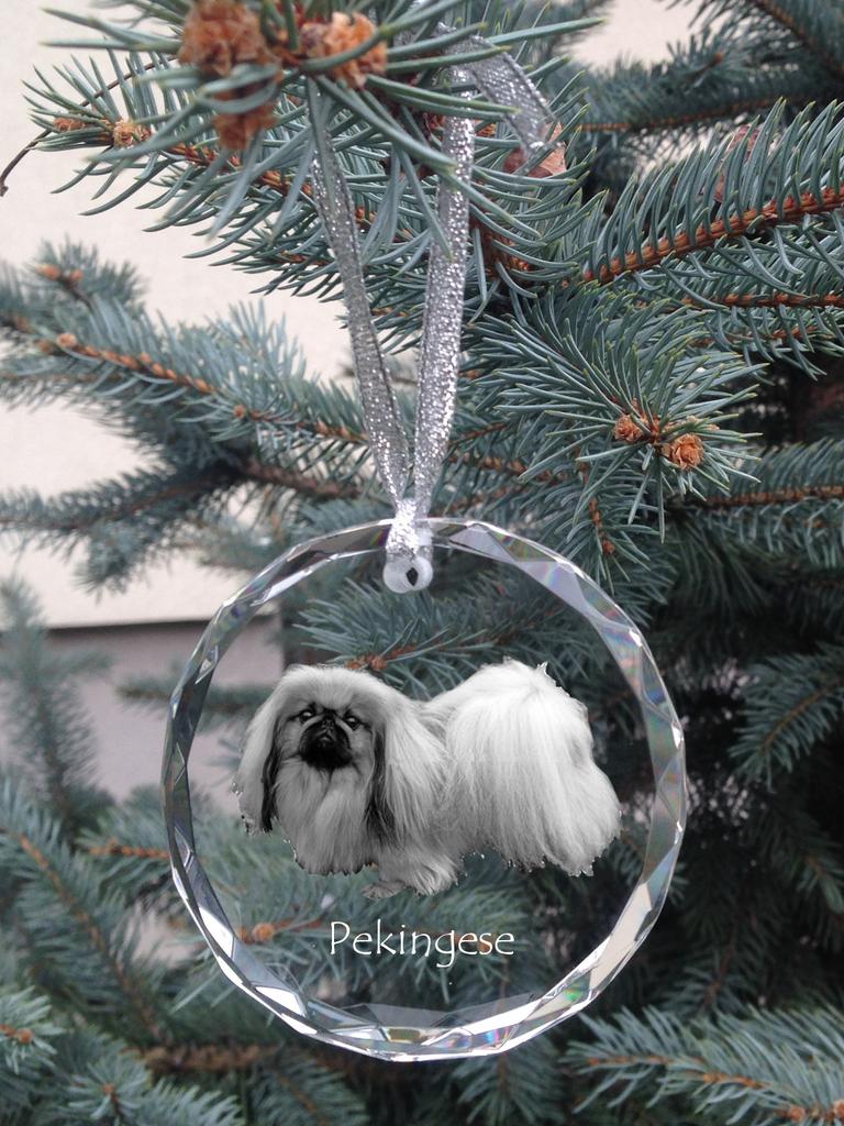 Pekingese, Pekinese, Peke – Crystal bauble with a photo, dog photo in crystal | Art-Dog