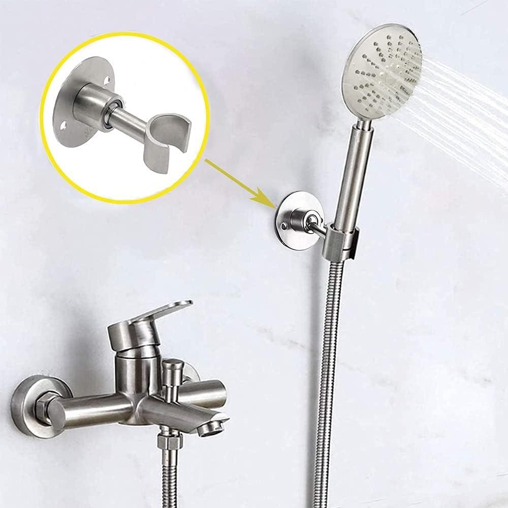 Heavy Duty Shower Holder Stainless Steel Adjustable Wall Mounted Rustproof Shower Head Bracket for Bathroom Shower Accessories