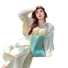 Plus Size Floral Mori Girl Camisole Dress & Cardigan Set for Women