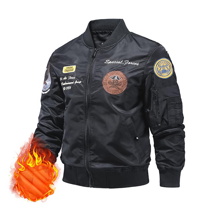 Embroidered Jacket with Cotton/thin Air Force Cotton Coat Ma1 Pilot Jacket Men's Flight Jacket