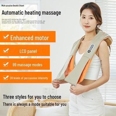 Full Body Heating Massage Shawl: Simulates Human Touch for Neck, Back, Waist, & Shoulders