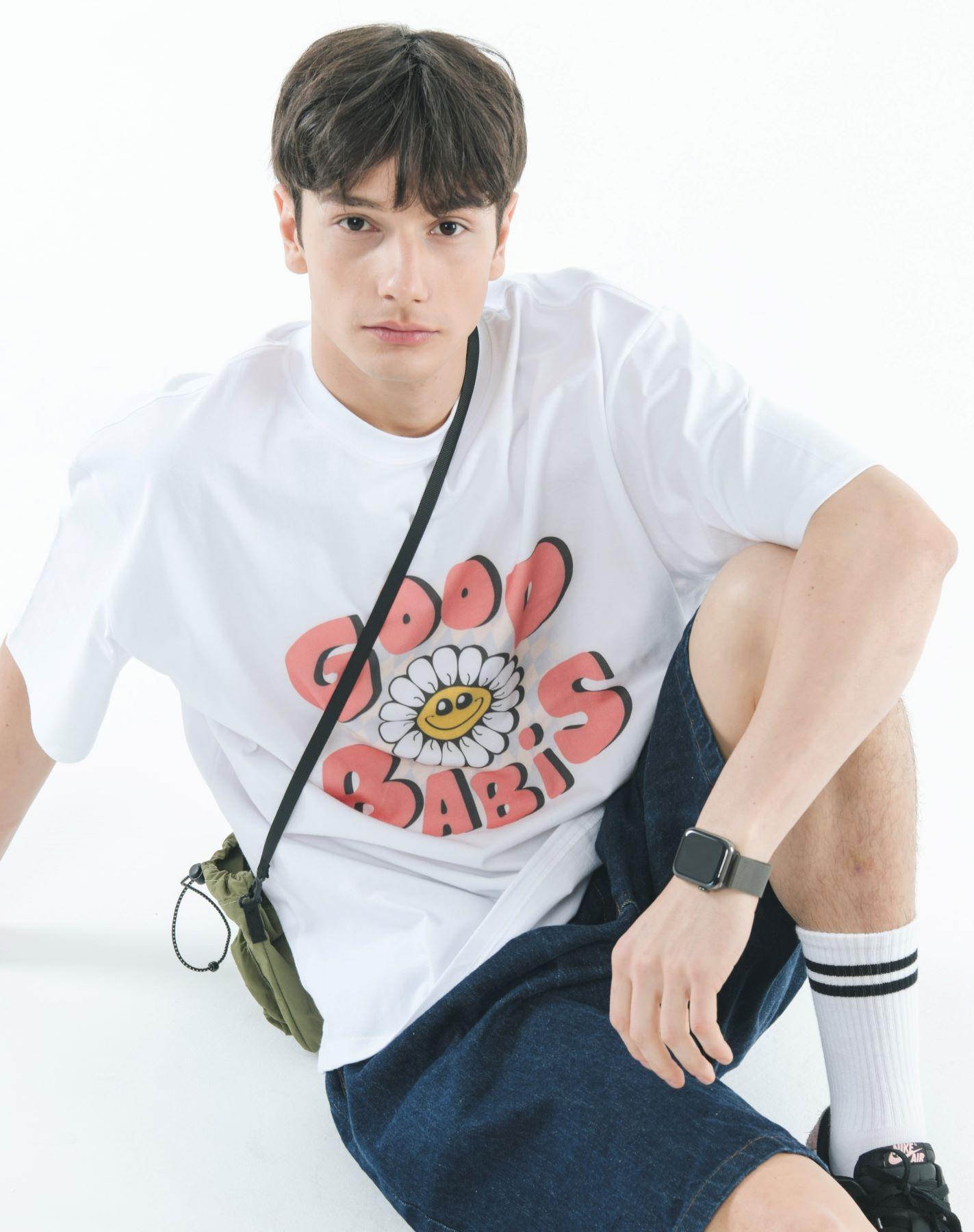 Bajubiju Good Babis Graphic Over Fit Tee [White] Xl