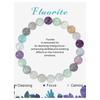 8mm Amethyst & Agate Elastic Beaded Bracelet - Natural Stone Jewelry