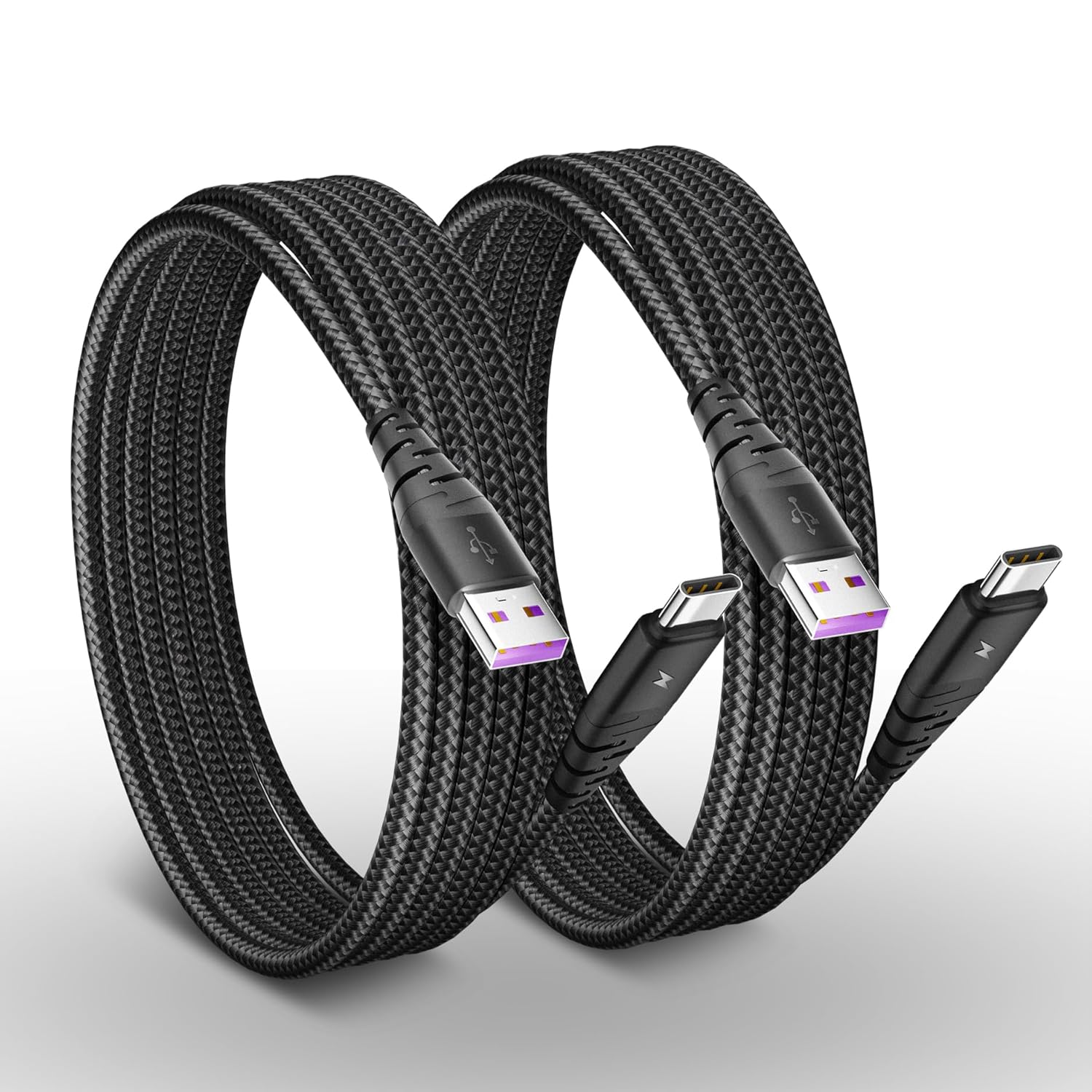 Type C Fast Charger Cord [6FT, 2-Pack] USB A to USB-C Charger Cable for Fast Charging