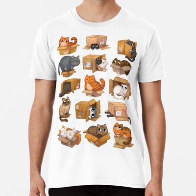 Cats In Boxes  T-Shirt S-5XL Best T-Shirt