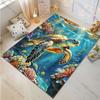 Turtle swimming among colorful corals Carpet for Living Room Bedroom Sofa Home Decor Rus Non-slip Floor Mat Luxury Gift