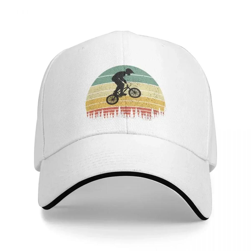 BMX Bike Boy Jumping Over Trees at Sunset Baseball Cap New In The Hat Hat Luxury Brand Golf Wear Vintage Girl Unisexs