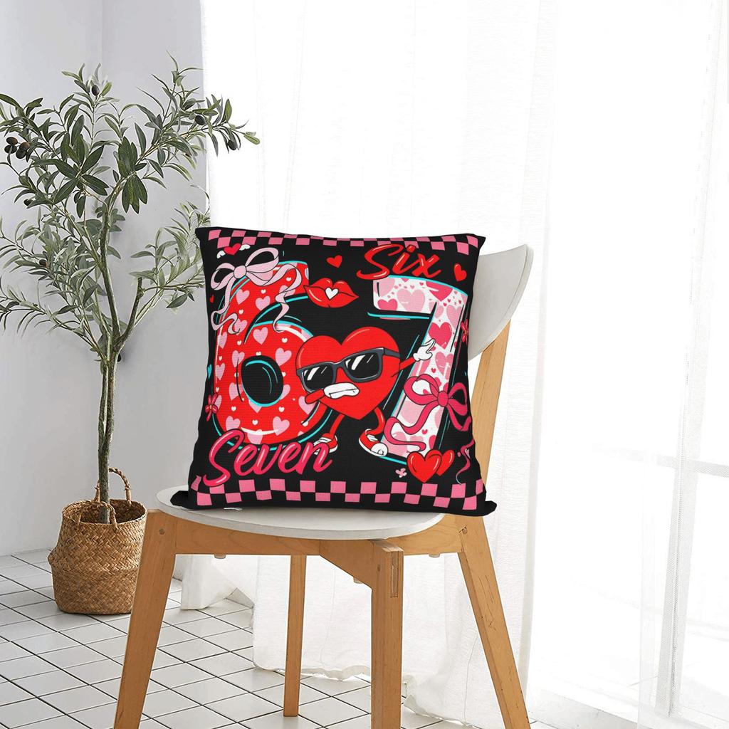Valentine'S Day 6 7 Meme Pillow Cover Fashion Pillow Case For Chair Sofa Home Decor Print Pillowcases Gift
